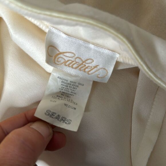 Vintage Sears Cachet Ivory Nightgown Size Medium - Picture 5 of 5